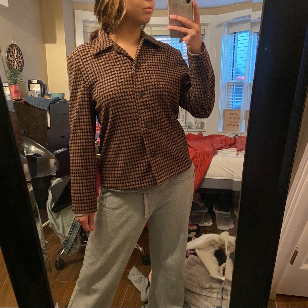 HP⭐️ Vintage Houndstooth Blazer Jacket - Picture 12 of 12